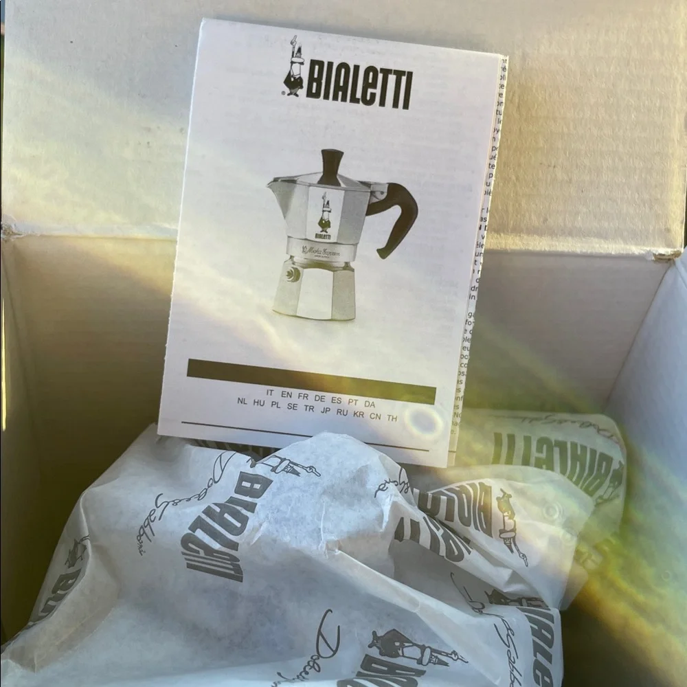 DOLCE & GABBANA BIALETTI ESPRESSO “MOKA EXPRESS” *BLUE/WHITE *NWT $160.00 *6 CUP